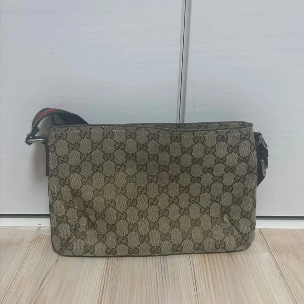 Gucci Beige and Brown Monogram Bag - Picture 2 of 5